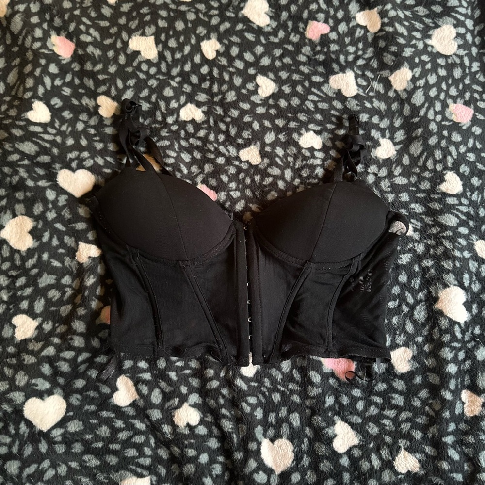 Say What? Black Bustier Bra